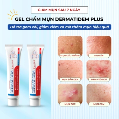 Gel DERMATIDEM PLUS 20g - Giảm mụn, mờ thâm nhanh, khô cồi, trị mụn viêm và ẩn, chỉ 140.000đ 9