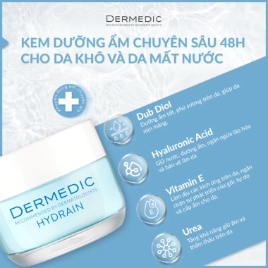 Gel Dưỡng ẩm HA Dermedic Hydrain 48h - Hydrating Cream Gel 50g Giá 826.810₫ 4