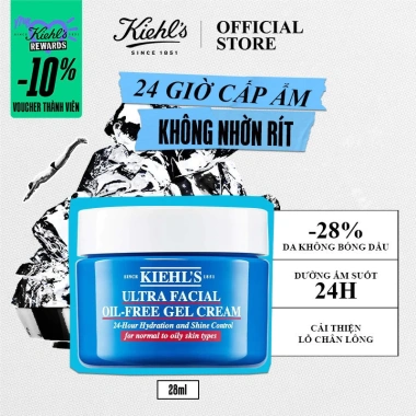 Gel dưỡng ẩm kiềm dầu Kiehl's Ultra Facial Oil-Free 28ml - Chỉ 750.000₫ giá gốc 907.500₫