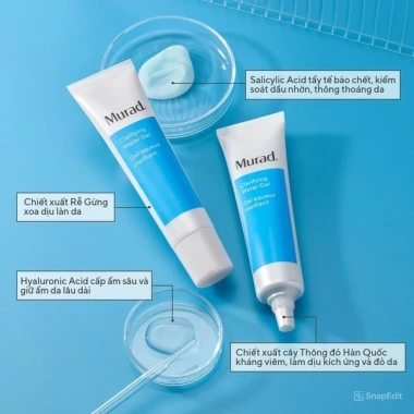 Gel Dưỡng Murad Clarifying Water Gel – Kiềm Dầu, Cấp Nước, Giảm Mụn Da Dầu – Giá 1.150.000 VND