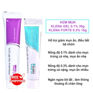 Gel Giảm Mụn Klena Forte 0.1%/0.3% - Giảm mụn ẩn, mụn trứng cá, mờ thâm, dưỡng ẩm, 155k 4