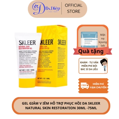 Gel giảm viêm SKLEER Natural Skin Restoration 30ml-75ml, phục hồi da, giảm mụn, 390.000 VND