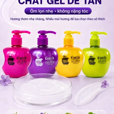 Gel Kang FA 260ml - Giữ nếp tóc xoăn mềm, dưỡng ẩm táo, phục hồi tóc khô xơ, giá 55k 6