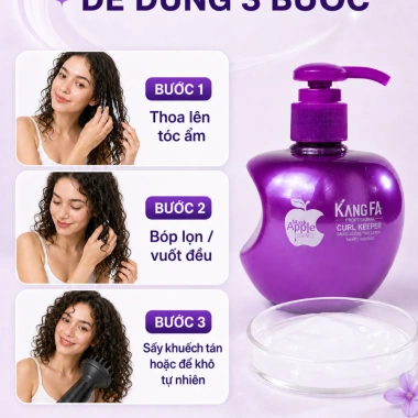 Gel Kang FA 260ml - Giữ nếp tóc xoăn mềm, dưỡng ẩm táo, phục hồi tóc khô xơ, giá 55k 7