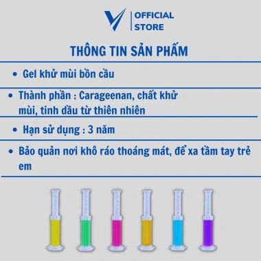 Gel khử mùi bồn cầu 7 mùi thơm tự nhiên - Diệt khuẩn, khử mùi nhà vệ sinh, chỉ 10.999k