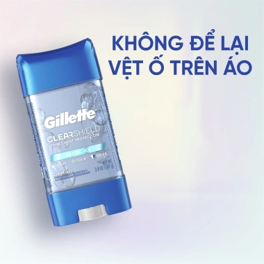 Gel khử mùi Gillette ClearShield 107g - 165.000, bảo vệ da, hương lâu trôi 4 Gel khử mùi Gillette ClearShield 107g - 165.000, bảo vệ da, hương lâu trôi 4