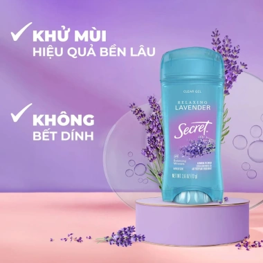 Gel khử mùi Secret Clear Gel 73g - Siêu sạch, không mùi, chỉ 139.000₫