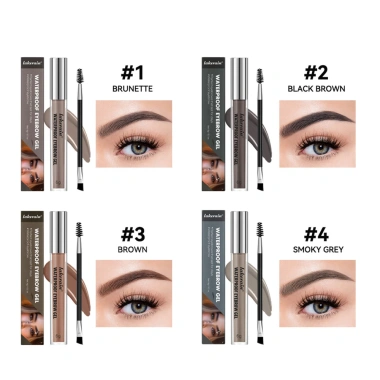 Gel Lông Mày 4 Màu Chống Thấm Nước Dễ Áp Dụng Lâu Dài Không Lem Nâu Đen Nâu Khói Xám 6g
