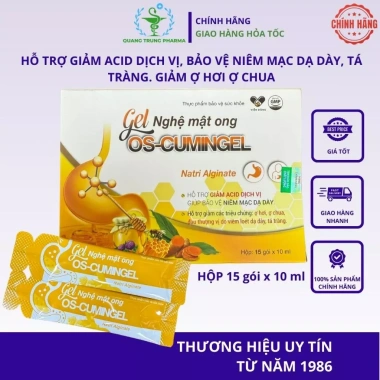 Gel Nghệ Mật Ong OS Cumingel cho Đau Dạ Dày - Hộp 15 Túi 10ml, Giá 150.000 VND