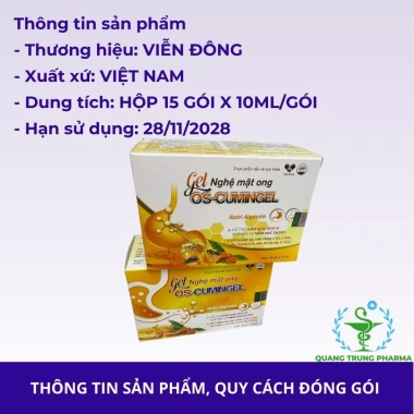 Gel Nghệ Mật Ong OS Cumingel cho Đau Dạ Dày - Hộp 15 Túi 10ml, Giá 150.000 VND 2