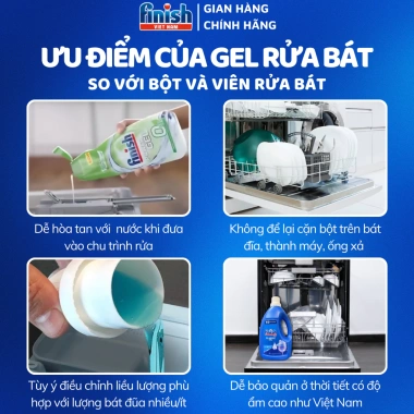 Gel rửa bát Finish Eco 900ml – Hữu cơ không mùi, an toàn, sạch, chỉ 299.000₫