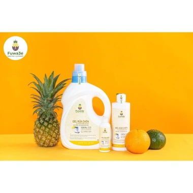 Gel rửa chén máy hương cam Fuwa3e 2.000ml Xanhsam Organic, sạch sâu, hương cam tươi, chỉ 550k 4