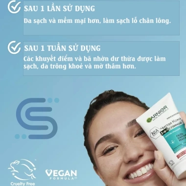 Gel rửa mặt Garnier Nga 3in1 Tẩy tế bào chết & làm trắng da 150ml - Giá 98.500₫