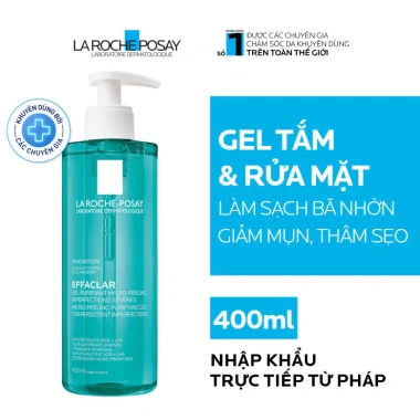 Gel rửa mặt và tắm La Roche Posay Effaclar Micro Peeling 400ml, sạch giảm mụn, giá 645.000 3 Gel rửa mặt và tắm La Roche Posay Effaclar Micro Peeling 400ml, sạch giảm mụn, giá 645.000 3
