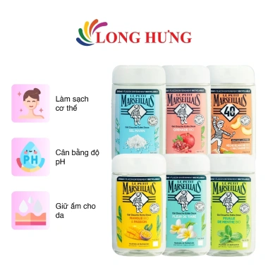 Gel tắm 92% hữu cơ Le Petit Marseillais 250ml - Dưỡng ẩm, da mềm mịn, giảm giá 169.000 dong