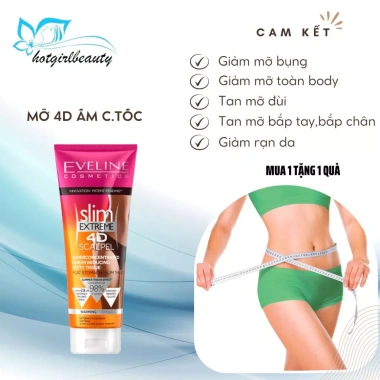 Gel tan mỡ bụng Eveline Cosmetics Extreme 4D giảm mỡ, săn chắc da, an toàn - 249.000₫