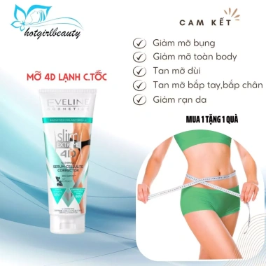 Gel tan mỡ bụng Eveline Cosmetics Extreme 4D giảm mỡ, săn chắc da, an toàn - 249.000₫