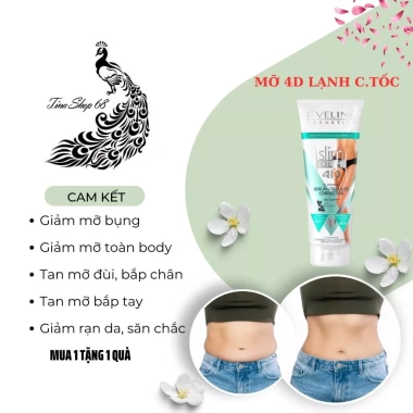 Gel Tan Mỡ Bụng Eveline Extreme 4D – Giảm Mỡ, Săn Chắc Da, Ngừa Rạn Da An Toàn