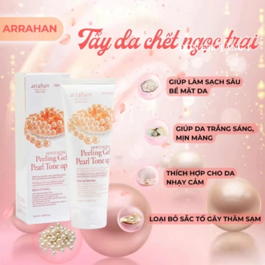 Gel Tẩy Da Chết Arrahan Ngọc Trai Peeling Gel Hàn Quốc 180ml - Giá 90.000, da sáng mịn