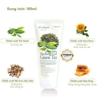 Gel Tẩy Da Chết Arrahan Trà Xanh Peeling Gel Hàn Quốc 180ml Giá 99k Da Sáng Mịn