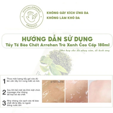 Gel Tẩy Da Chết Arrahan Trà Xanh Peeling Gel Hàn Quốc 180ml Giá 99k Da Sáng Mịn