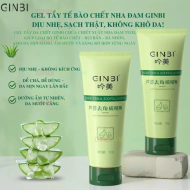 Gel Tẩy Da Chết GINBI 100g Dưỡng ẩm Sáng da Làm sạch bụi bẩn Ngừa mụn da mặt và body Giá 40.000 VND 2