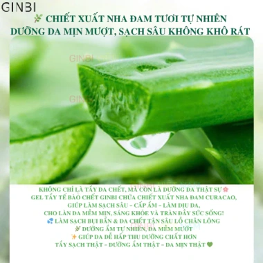 Gel Tẩy Da Chết GINBI 100g Dưỡng ẩm Sáng da Làm sạch bụi bẩn Ngừa mụn da mặt và body Giá 40.000 VND 4