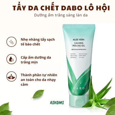 Gel Tẩy Da Chết Lô Hội Dabo Hàn Quốc 180ml - Aloe Dưỡng ẩm Sâu, 176,000₫