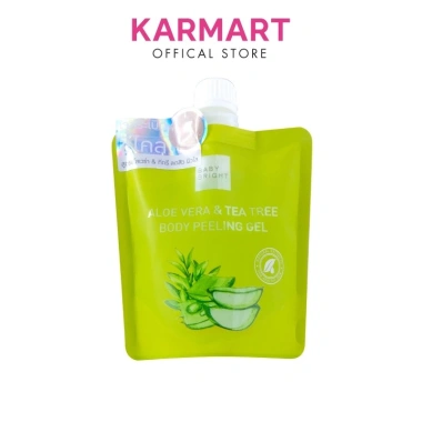 Gel tẩy da chết toàn thân Baby Bright Aloe Vera và Tea Tree 200ml - Giá ưu đãi 39.500₫, da mịn màng, sạch sâu