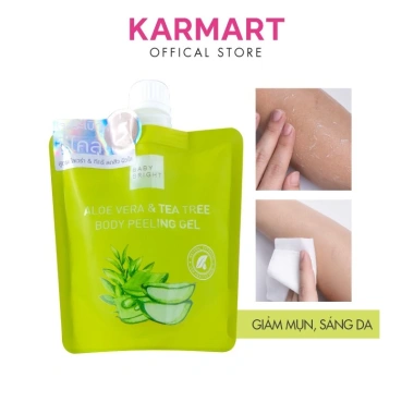 Gel tẩy da chết toàn thân Baby Bright Aloe Vera và Tea Tree 200ml - Giá ưu đãi 39.500₫, da mịn màng, sạch sâu