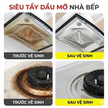 Gel tẩy rửa Siêu tẩy dầu mỡ, sạch vết cháy đen, không hại bề mặt, giá 31.000₫ 8