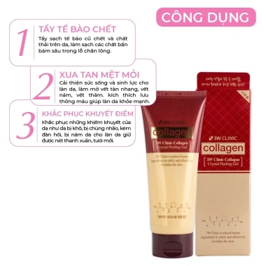 Gel tẩy tế bào chết 3W Clinic Collagen Crystal Peeling 180ml - Giá chỉ 115.000đ 4 Gel tẩy tế bào chết 3W Clinic Collagen Crystal Peeling 180ml - Giá chỉ 115.000đ 4