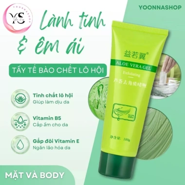 Gel tẩy tế bào chết ADQ BOM 100g - Dưỡng da tươi trẻ trắng sáng lô hội tự nhiên A258 - 19.900 VND