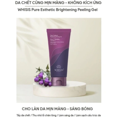 Gel tẩy tế bào chết da mặt Whisis - Trắng, mờ thâm, se khít lỗ chân lông - 90.000đ