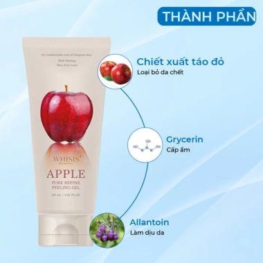 Gel tẩy tế bào chết da mặt Whisis - Trắng, mờ thâm, se khít lỗ chân lông - 90.000đ