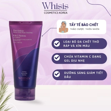 Gel tẩy tế bào chết da mặt Whisis - Trắng, mờ thâm, se khít lỗ chân lông - 90.000đ