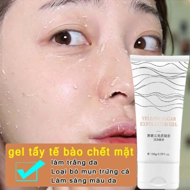 Gel tẩy tế bào chết mặt Đường Vàng – Làm sạch sâu, giảm mụn đầu đen, da mềm trắng, dưỡng ẩm toàn thân 142k