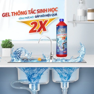 Gel Thông Tắc Sinh Học Aikomi - Vệ sinh cống, sạch ống, chậu rửa bát, nhà vệ sinh, giảm giá 20% chỉ 79.000₫