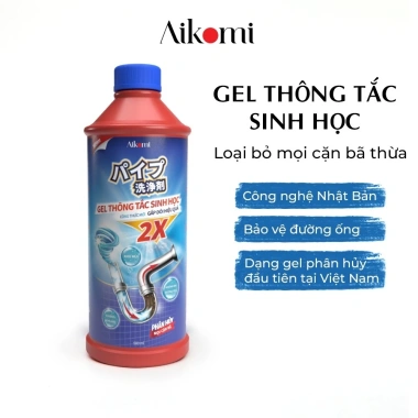 Gel Thông Tắc Sinh Học Aikomi - Vệ sinh cống, sạch ống, chậu rửa bát, nhà vệ sinh, giảm giá 20% chỉ 79.000₫