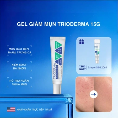 Gel Trioderma 15g - Giảm mụn, mờ thâm, dưỡng da sáng khỏe, chỉ 170.000 VND 3 Gel Trioderma 15g - Giảm mụn, mờ thâm, dưỡng da sáng khỏe, chỉ 170.000 VND 3