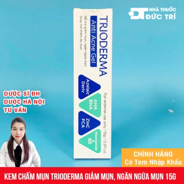 Gel Trioderma Anti Acne 15g Giảm mụn mờ thâm da sạch chính hãng giá 125.000 2 Gel Trioderma Anti Acne 15g Giảm mụn mờ thâm da sạch chính hãng giá 125.000 2