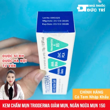 Gel Trioderma Anti Acne 15g Giảm mụn mờ thâm da sạch chính hãng giá 125.000