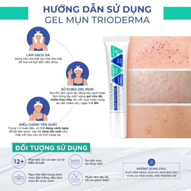 Gel Trioderma Anti Acne 15g - Giảm mụn, thâm nhanh, giá chỉ 154.000đ 5 Gel Trioderma Anti Acne 15g - Giảm mụn, thâm nhanh, giá chỉ 154.000đ 5