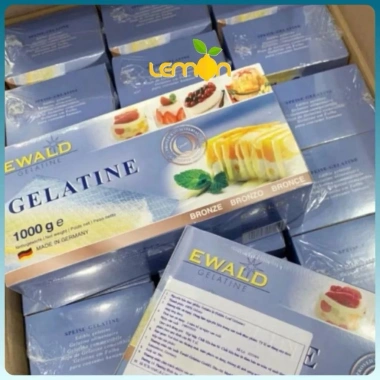 Gelatin Ewald dạng lá cao cấp 1kg/500gr đông bánh kẹo, giá ưu đãi 401.800 VND
