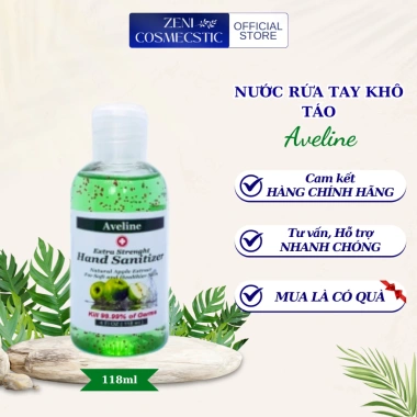 Gel/Nước Rửa Tay Khô 118ml Aveline Chọn Mùi - Khô Nhanh, Diệt Khuẩn, Giá 30.000 VND 2