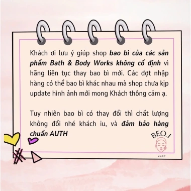 Gel/Nước Rửa Tay Khô Bath & Body Works 29ml - Giá chỉ 50k tại Beoi Mart 3