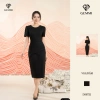 GEMMI Đầm xếp ly cổ tròn midi công sở ôm body tay ngắn DK8.732 - 333.000₫ (giá gốc 409.590₫)