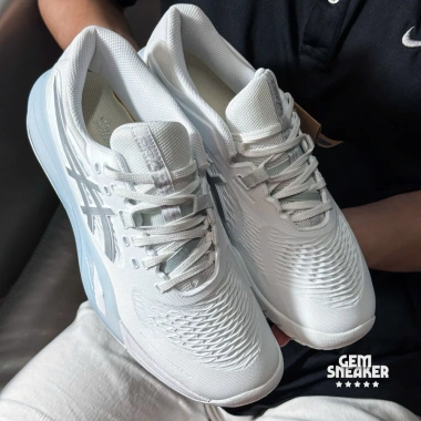 GEMSNEAKER Giày Thể Thao Pickleball Nam Nữ Asics Gel 10 Trắng - Sneaker Cổ Thấp Giá 1.5 Triệu