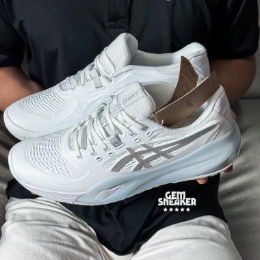 GEMSNEAKER Giày Thể Thao Pickleball Nam Nữ Asics Gel 10 Trắng - Sneaker Cổ Thấp Giá 1.5 Triệu