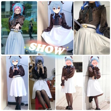 Genshin Impact Ganyu Cosplay Đầm Nữ Anime Sẵn Có Giá Ưu Đãi 874.799₫